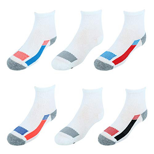Hanes Boys  X-Temp Active Cool Ankle 6-Pack  White  Medium