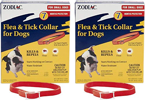 Zodiac Flea  and  Tick Collar for Small Dogs 5 Month Supply - Pack of 2