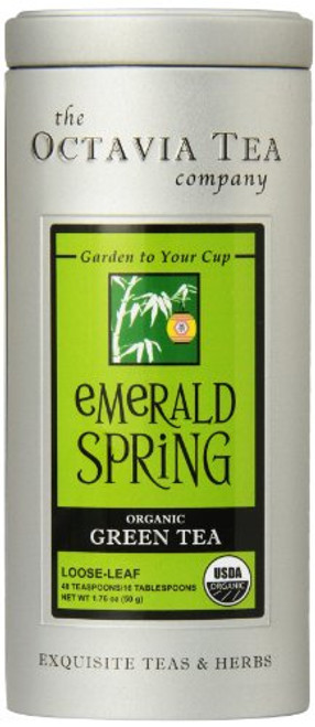 Octavia Tea Emerald Spring (Organic Green Tea) Loose Tea 1.76 Ounce Tin Octavia Tea Emerald Spring (Organic Green Tea) Loose Tea 1.76 Ounce Tin