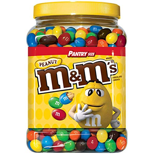 M and M S Candies  Peanut Chocolate  62 Ounce Jar  Pack of 1