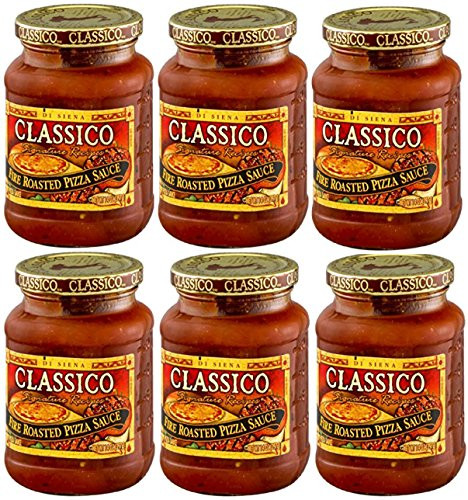 Classico Fire Roasted Pizza Sauce 14oz Jar -Pack of 6-