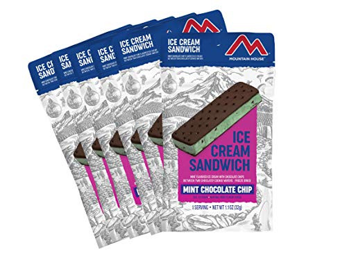 Mountain House Mint Chocolate Chip Ice Cream Sandwich - Freeze Dried Backpacking and Camping Food - 6-Pack Mountain House Mint Chocolate Chip Ice Cream Sandwich - Freeze Dried Backpacking and Camping Food - 6-Pack
