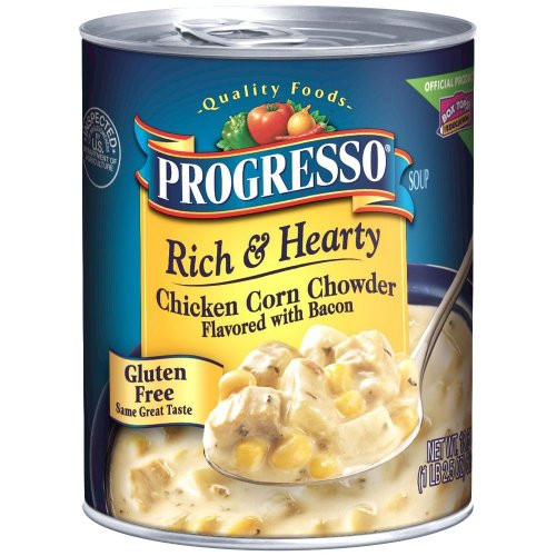 Progresso Rich  and  Hearty  Chicken Corn Chowder Soup  18.5 oz -Pack of 6-