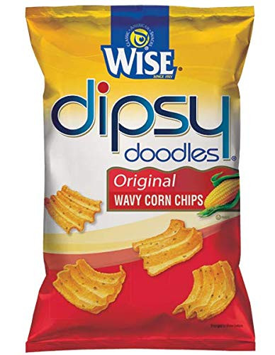 Wise Snacks Dipsy Doodles Wavy Corn Chips  Original  1.375 Ounce -36 Count-  Gluten Free  Whole Grain