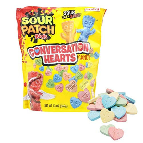 Sour Patch Kids -1- Bag Conversation Hearts Valentine s Day Candy - Sour Then Sweet - 13 oz Bag