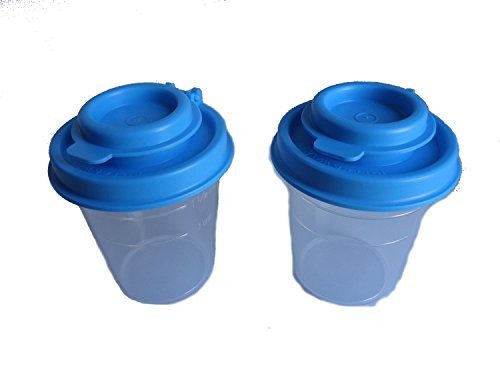 Tupperware 1 X Salt and Pepper Shakers 2 Oz  Midgets with Salt Water Taffy Aqua Seals
