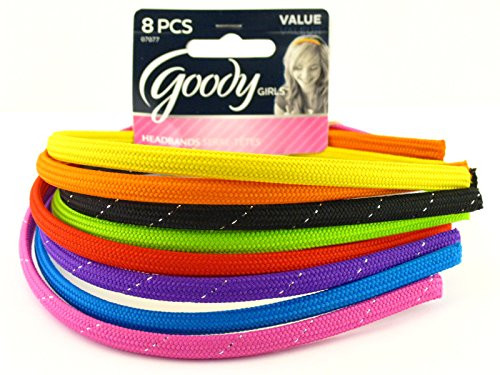 Goody Girls Value Shoestring Mylar Mixed Headbands  8 Count