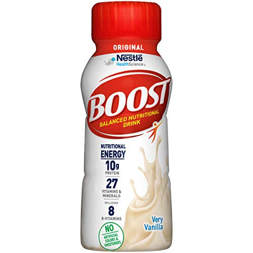 Boost Original Complete Nutritional Drink  Very Vanilla  8 Fl Oz Bottle  12 Count -Packaging May Vary-