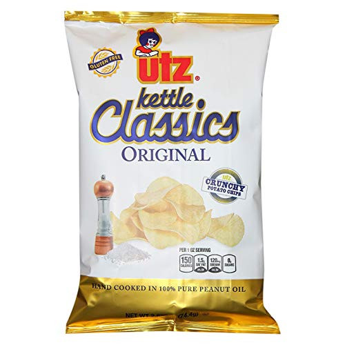 Utz Kettle Classics Potato Chips Gourmet Dark Russet 8 oz