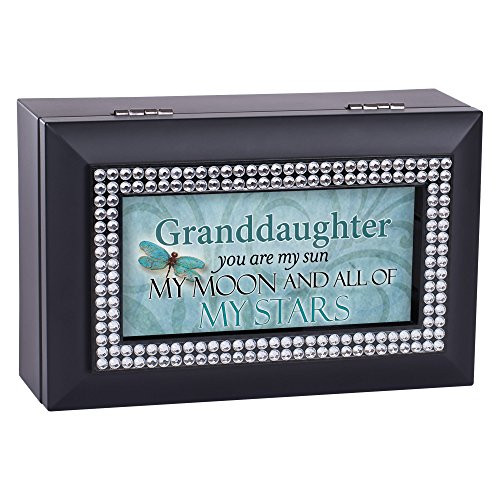 Cottage Garden Granddaughter My Moon My Stars Jeweled Black Petite Music Box Plays You Light Up My Life Cottage Garden Granddaughter My Moon My Stars Jeweled Black Petite Music Box Plays You Light Up My Life