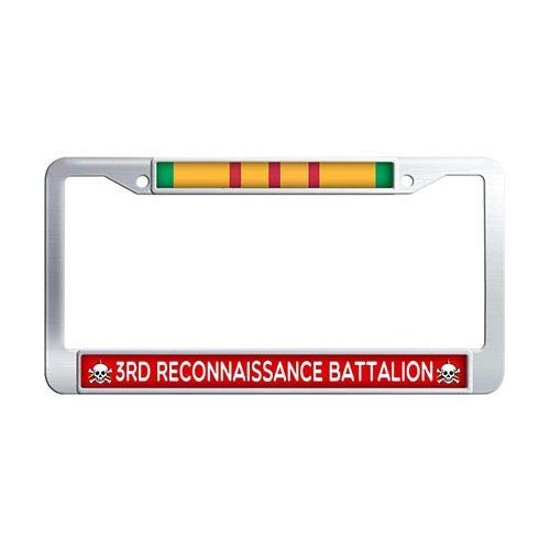 3rd Reconnaissance Battalion Vietnam Veteran License Plate Frame Stainless Steel Car Auto Tag Frame