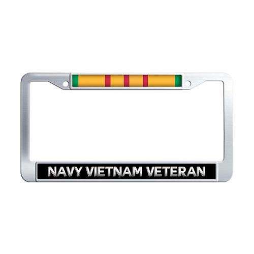 Navy Vietnam Veteran Car License Plate Holder Stainless Steel License Plate Frame Holder