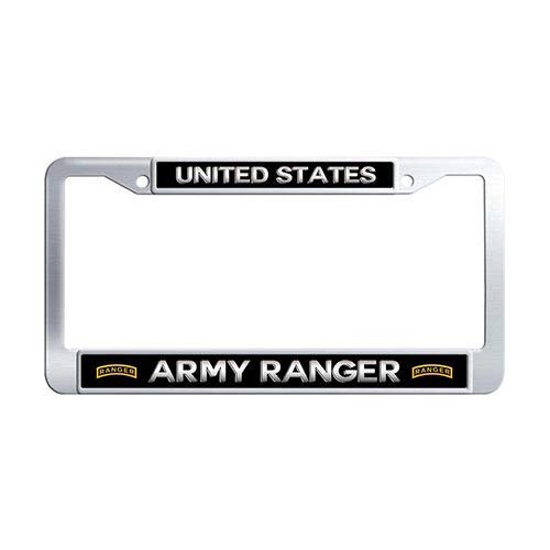Framespolishisf United State Army Ranger Car License Plate Holder Stainless Steel License Frame Car