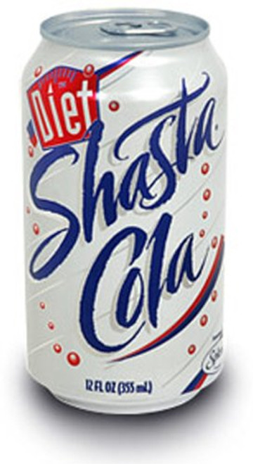 Shasta Soda Diet Cola  12-Ounce Cans -Pack of 24-