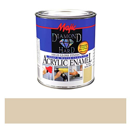 Majic Paints Diamond Hard High Gloss Finish Acrylic Enamel Paint, 1-Quart, Sandy Beige