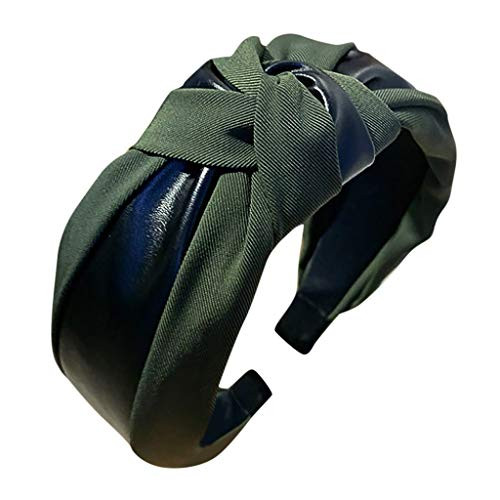 Iusun Patchwork Knot Headband Headwrap Wide-Brimmed Hairband Wash Face Hoop Simple Sweet Girls Hairpin Headdress Accessory Hair Care Jewelry Decoration