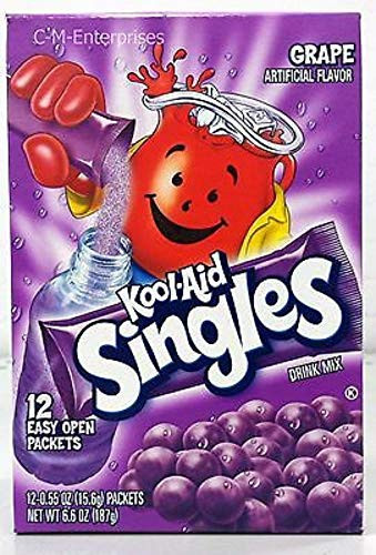 Kool-Aid Singles Grape  12-Count Packets 6.6-Ounce -Pack of 6-