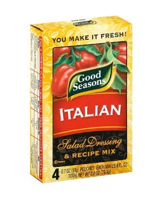 Good Seasons Salad Dressing  and  Recipe Mix .6-.75oz Packets -Pack of 12- -Italian .7oz-