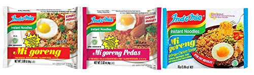 Indomie Variety Pack - Original  Hot  and BBQ -Pack of 30-