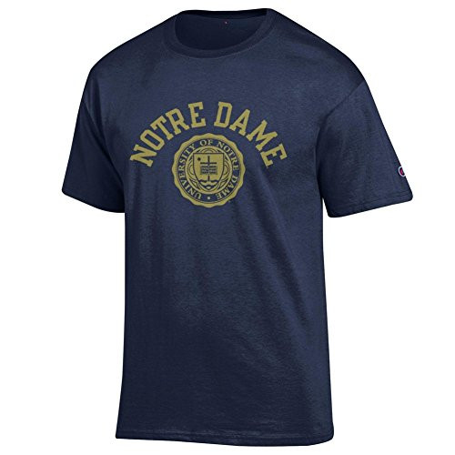 Elite Fan Shop Notre Dame Fighting Irish Tshirt Seal Navy - Large