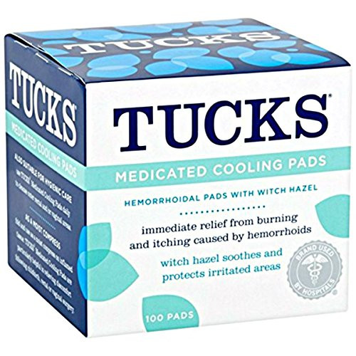 Tucks Medicated Hemorrhoid Cooling Pads. 100 Pads Each -Pack of 2-