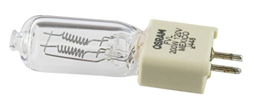 SYLVANIA 54459 - FVL - Stage and Studio - T4 - Optic - 200 Watt Light Bulbs - 120 Volts - GX5.3 Base - 3200K