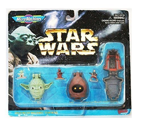 Star Wars Micro Machines Mini Heads with Mini Figures Collection III Jawa  Yoda and Princess Leia -in Boushh Disguise-