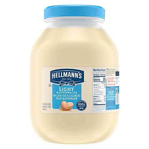 Hellmann s Light Mayonnaise Jar Made with 100 percent  Cage Free Eggs  Gluten Free  1 gallon