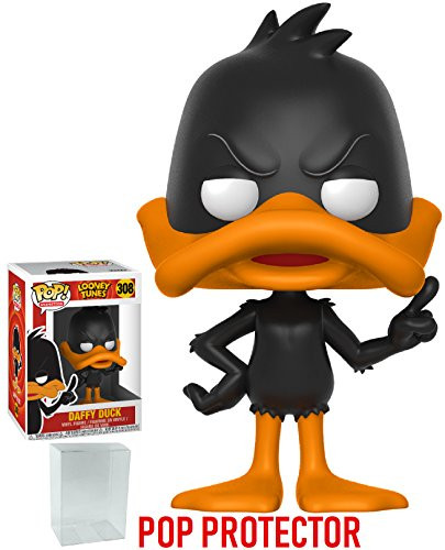 Funko Pop! Animation: Looney Tunes - Daffy Duck Vinyl Figure (Bundled with Pop BOX PROTECTOR CASE)