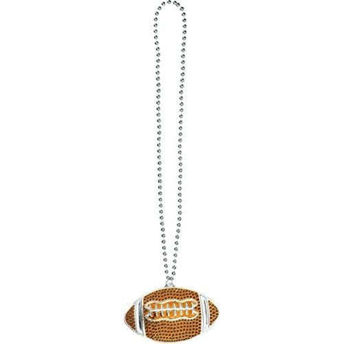 Amscan Football Pendant Bead Necklace  Party Favor