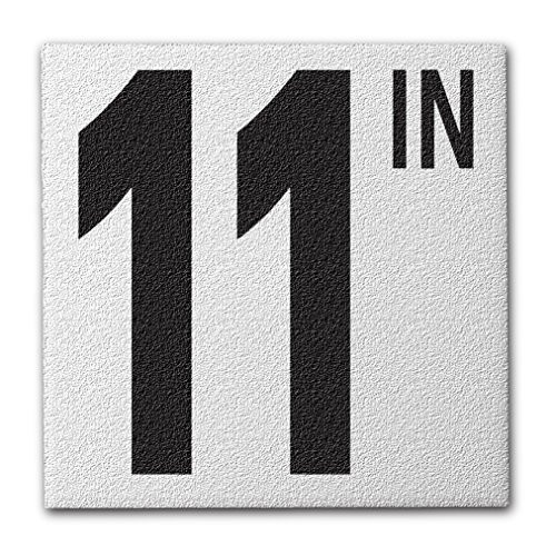 Aquatic Custom Tile Ceramic Swimming Pool Deck Depth Marker 11 in Abrasive Non-Slip Finish  5 inch Font