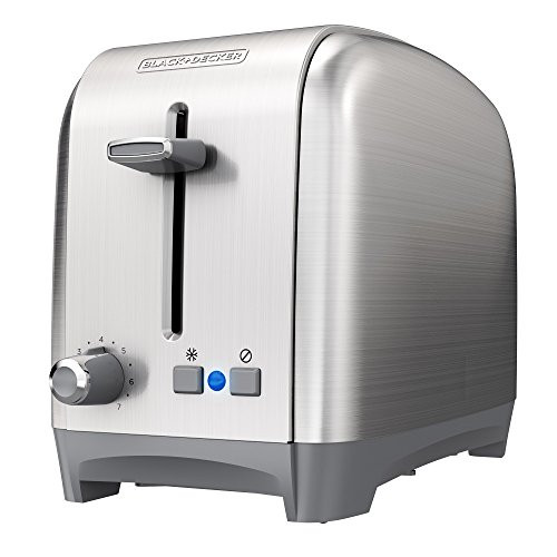 BLACK Plus DECKER 2-Slice Extra Wide Slot Toaster  Classic  Stainless Steel  TR2400SD