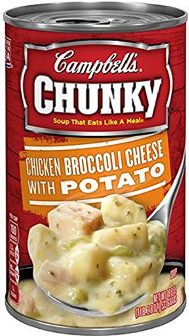 Campbell s Chunky Chicken Broccoli Cheese with Potato Soup  18.8-Ounce -Pack of 6-