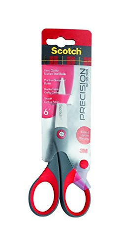 Scotch Precision Scissors 6in Red -3 Pack-