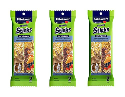 Vitakraft 6 Pack of Crunch Sticks Treats Variety Pack for Rabbits and Guinea Pigs Vitakraft 6 Pack of Crunch Sticks Treats Variety Pack for Rabbits and Guinea Pigs