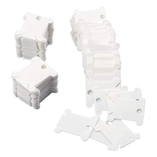 SUJING 120 Pieces Plastic Floss Bobbins for Embroidery Floss Organizer  Cross-Stitch Bobbins Card Thread Holder Wrap and Store Floss Perforated to Hold Thread in Place Craft DIY Sewing Storage