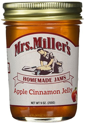Mrs Millers Apple Cinnamon Jelly -Amish Made- ~ 2   8 Oz. Jars