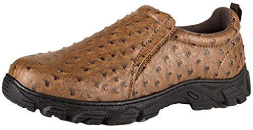 Roper Men s Cotter Ostrich Print Casual Shoes Tan 11 D
