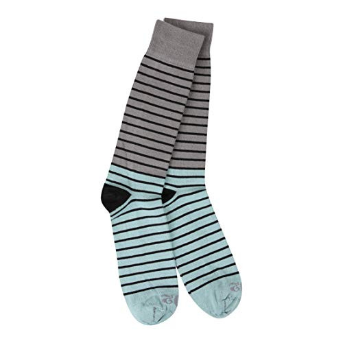 World s Softest 1902 Collection Men s One Size Polyester Transit Crew Socks  Shadow Stripe