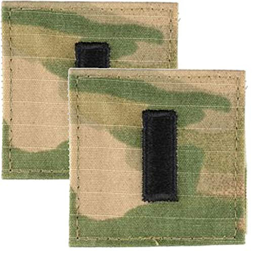 Army Rank 1LT 1st Lieutenant OCP Patch 2x2 Hook  and  Loop - Pair