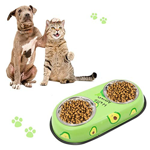 Cjupzi Overhead Cat Bowl Double-Layer Pet Dog Bowl Stainless Steel Cat Food Bowl Cat Food and Water Bowl Non-Slip and Spill-Proof Pet Feeding Bowl Suitable for Cats and Small Dogs Cjupzi Overhead Cat Bowl Double-Layer Pet Dog Bowl Stainless Steel Cat Food Bowl Cat Food and Water Bowl Non-Slip and Spill-Proof Pet Feeding Bowl Suitable for Cats and Small Dogs