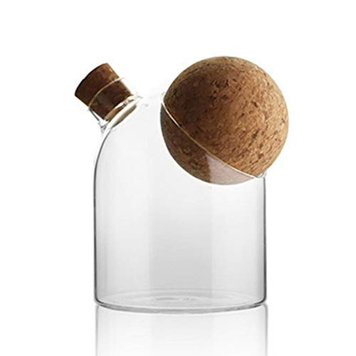 Glass Jar With Airtight Seal Wood Lid Ball?Clear Candy Jar Mason Jars Food Storage Canister For Serving Tea Coffee Spice Sugar Salt Wine -500ML 800ML-