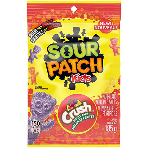 Maynards Sour Patch Kids Candy  Crush Soda Fruit  185g 6.5oz -Imported from Canada-