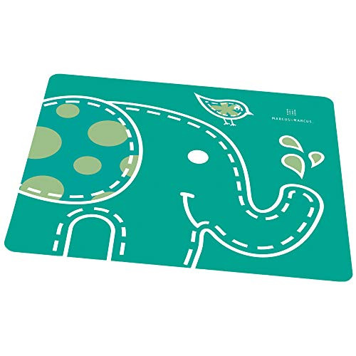 Non-Slip Silicone Placemat for Kids  Green Elephant by Marcus  and  Marcus