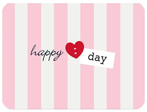Papyrus Happy Valentine s Day Embellished Valentine s Cards - with Coordinating Envelope and Gold Envelope Seal -Happy Heart Day Button Love Card-