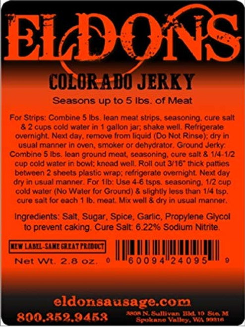 Jerky Seasoning Spice with Cure Seasons 5 Pounds Each - Your Choice of Flavor -Colorado Lite Pepper-