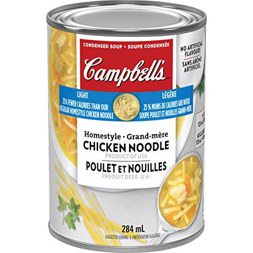 Campbell s Light Homestyle Chicken Noodle Soup  284ml -Imported from Canada-