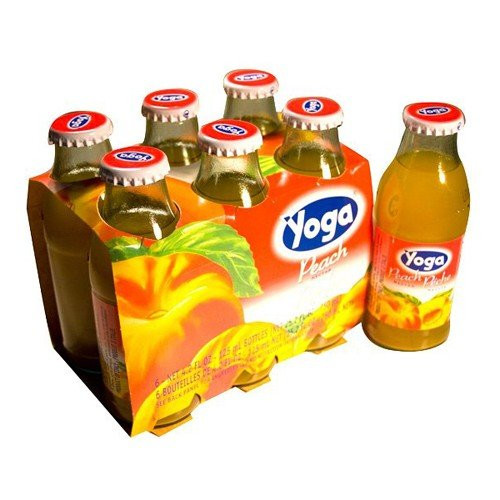 Yoga Juice Peach Nectar - 6 bottles of 4.2 oz Bottles -Twin Pack-