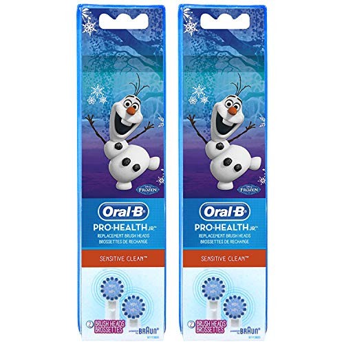 Oral-B Stages Power Kids Replacement Brush Heads  Extra Soft Heads for Electric Toothbrush  Sensitive Clean  Featuring Disney s Frozen  4 Count  Kids 3 Plus