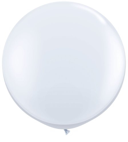 Qualatex 3  White Latex Balloons -2ct-